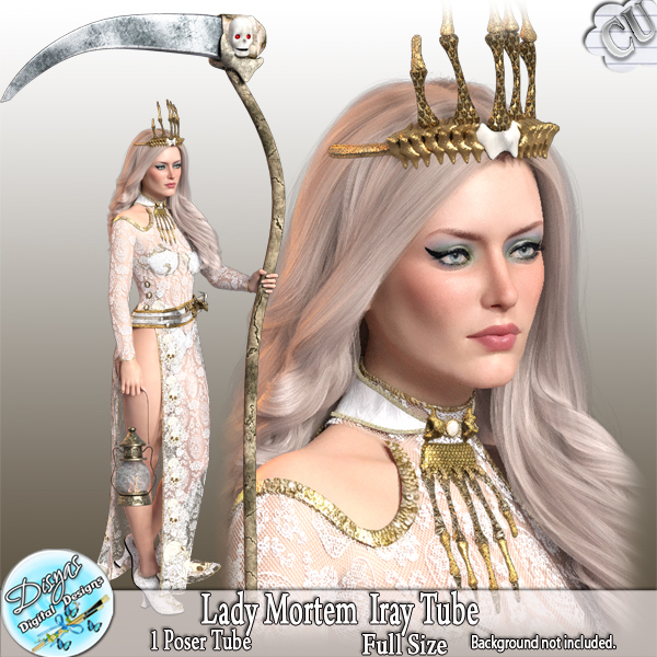 LADY MORTEM IRAY POSER TUBE CU - FS by Disyas
