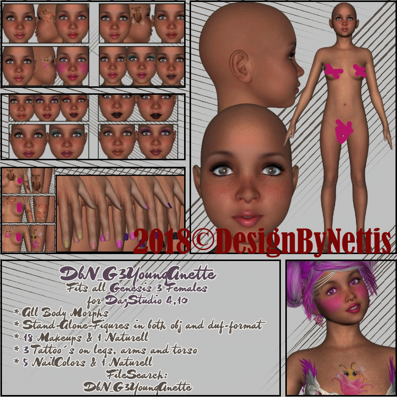 G3YoungAnette For Genesis 3 Females