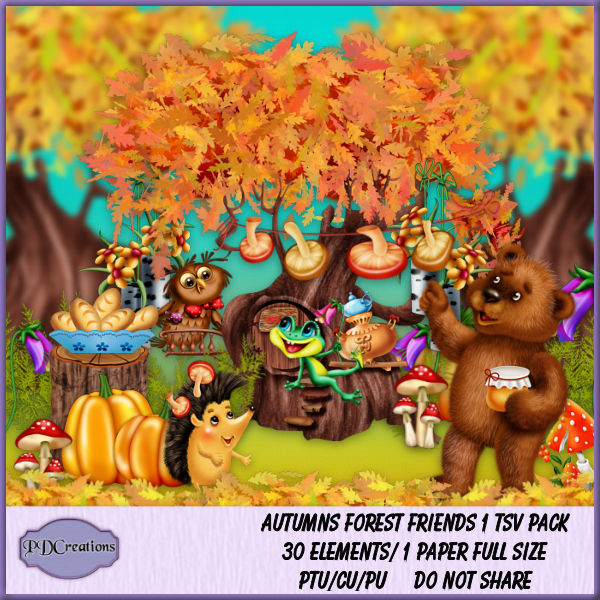 Autumns Forest Friends 1 TSV Pack - Click Image to Close