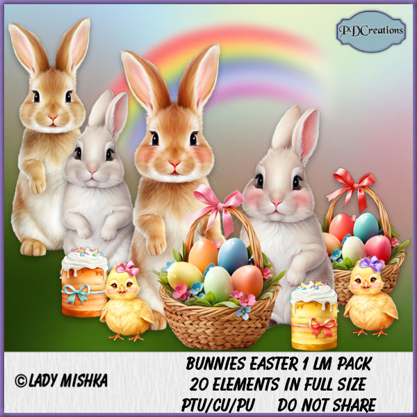 Bunnies Easter 1 LM Pack - Click Image to Close