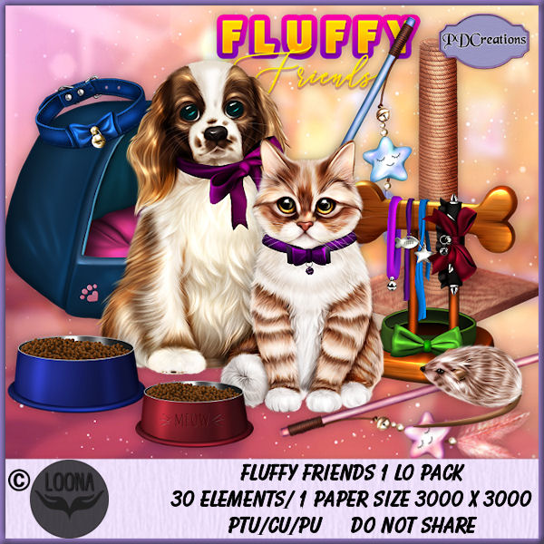Fluffy Friends 1 LO Pack