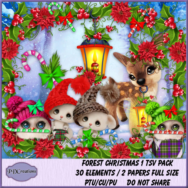 Forest Christmas 1 TSV Pack - Click Image to Close
