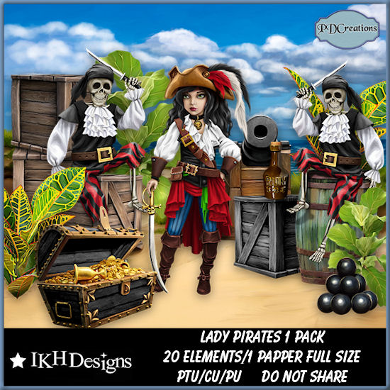 Lady Pirates 1 Pack - Click Image to Close