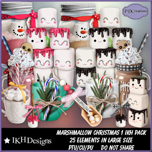 Marshmallow Christmas 1 IKH Pack - Click Image to Close
