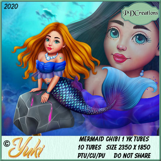 Mermaid Chibi 1 YK Tubes - Click Image to Close
