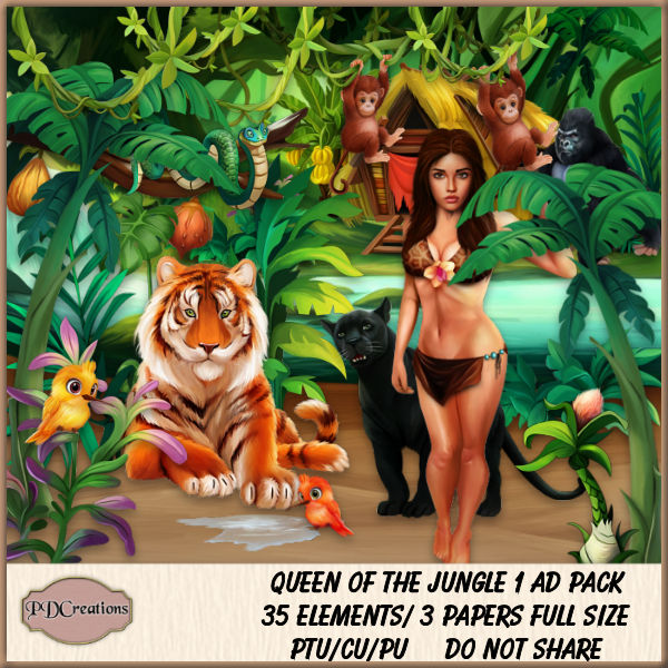 Queen Of The Jungle 1 AD Pack - Click Image to Close