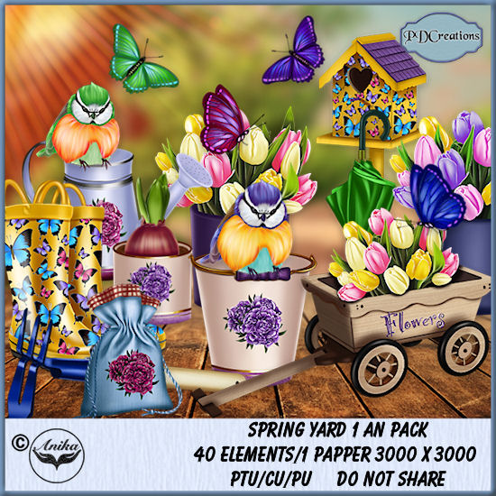 Spring Yard 1 AN Pack - Click Image to Close