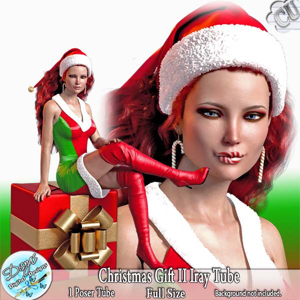 CHRISTMAS GIFT IRAY POSER TUBE CU - FS by Disyas - Click Image to Close