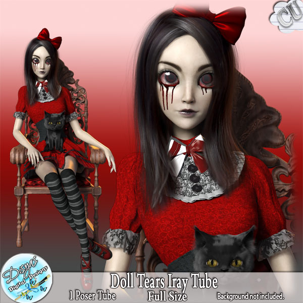 DOLL TEARS IRAY TUBE CU - FS by Disyas - Click Image to Close