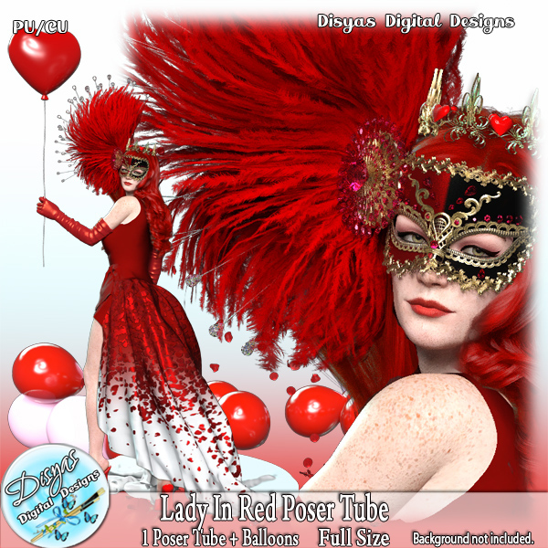 LADY IN RED POSER TUBE PACK CU - FULL SIZE - Click Image to Close