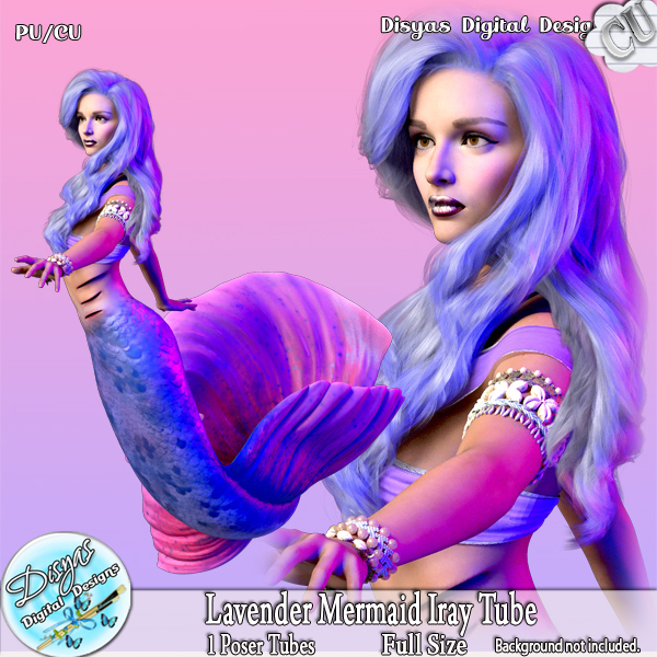 LAVENDER MERMAID IRAY TUBE CU - FS by Disyas - Click Image to Close