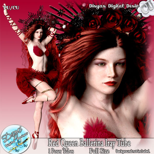 RED QUEEN BALLERINA IRAY TUBE CU - FS by Disyas - Click Image to Close