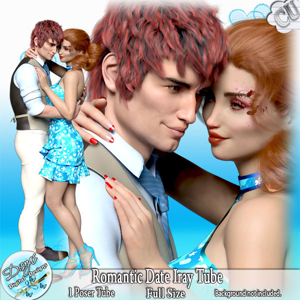 ROMANTIC DATE IRAY POSER TUBE CU FS by Disyas - Click Image to Close