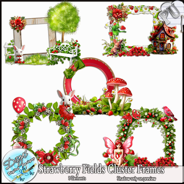 STRAWBERRY FIELDS CLUSTER FRAMES - TAGGER SIZE by Disyas