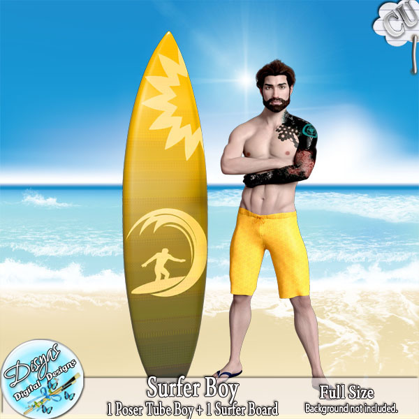SURFER BOY POSER TUBE CU - FULL SIZE - Click Image to Close