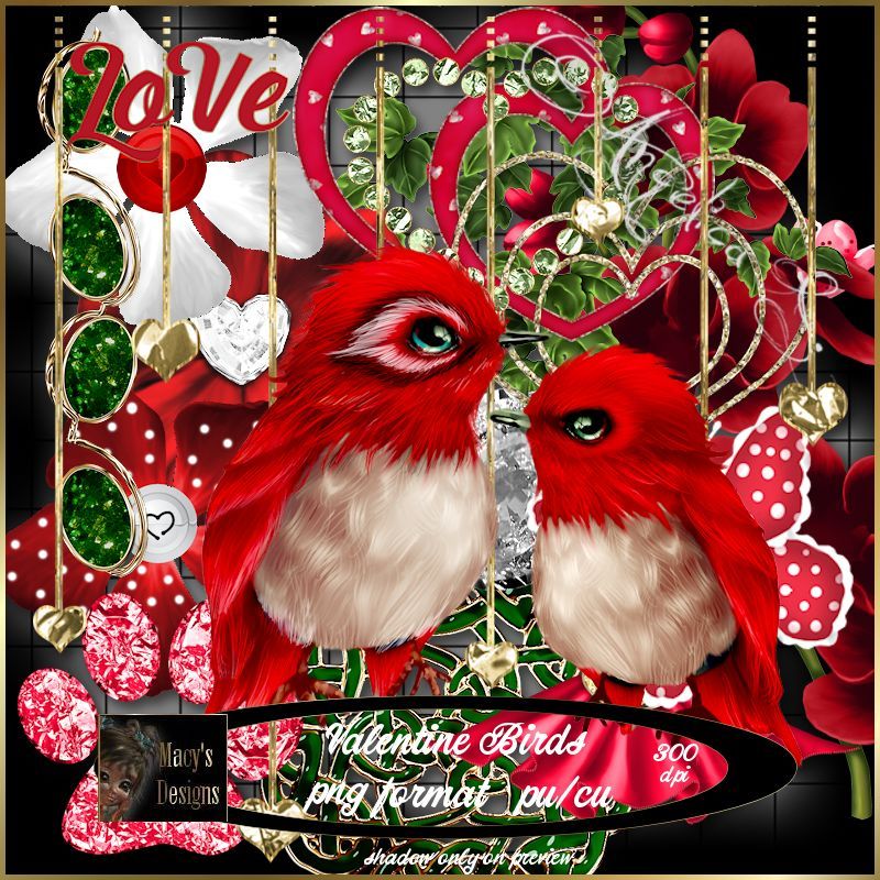 Grab Bag Valentine Birds - Click Image to Close