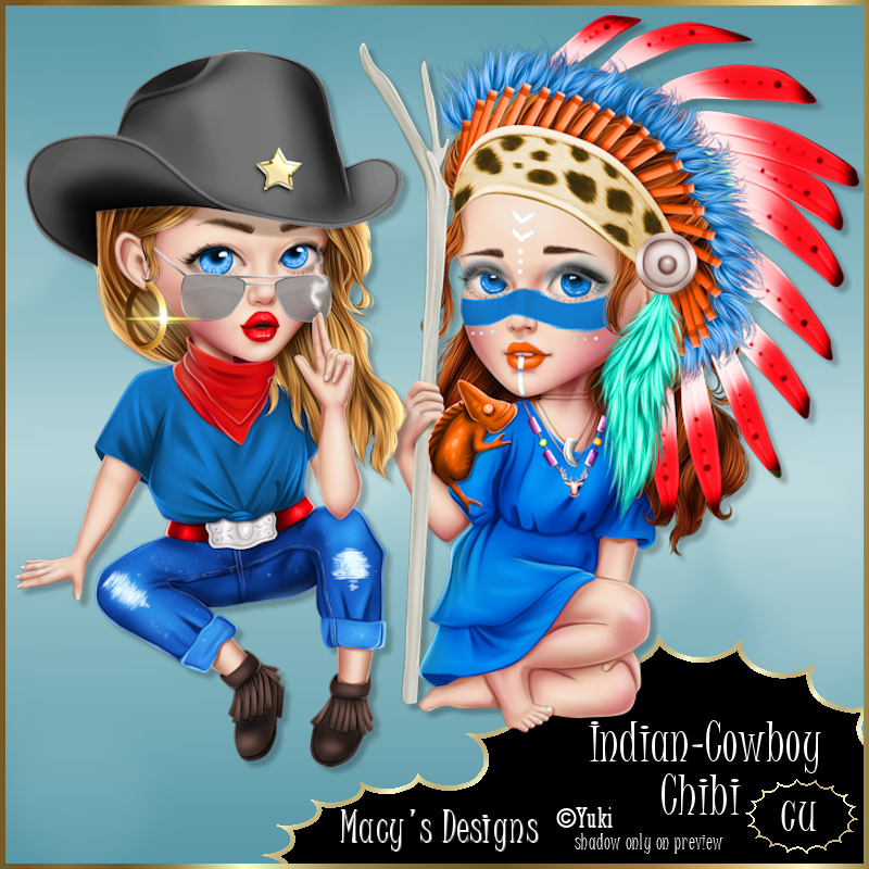 Indian Cowboy Chibi - Click Image to Close