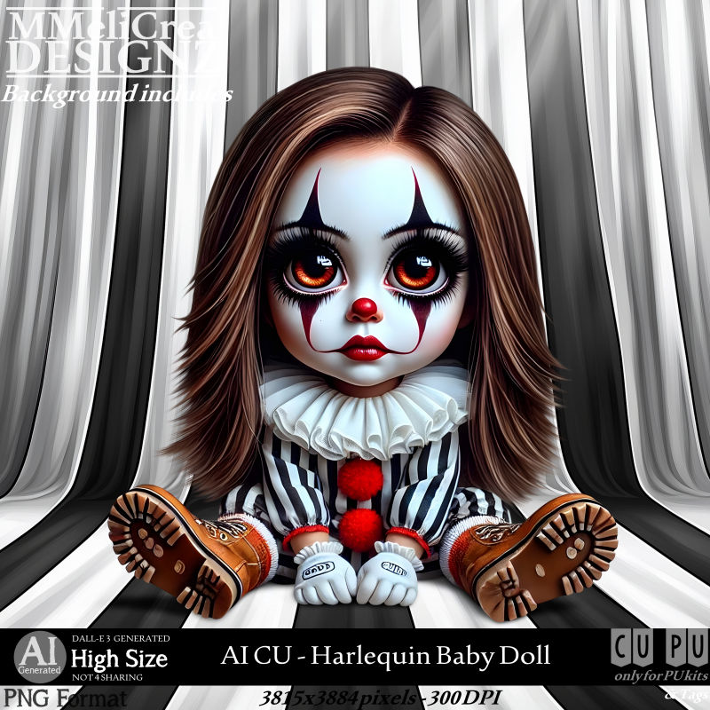 AI - CU Harlequin Baby Doll (CU4PU/PNG) [MMeliCrea Designz] - $1.00 ...