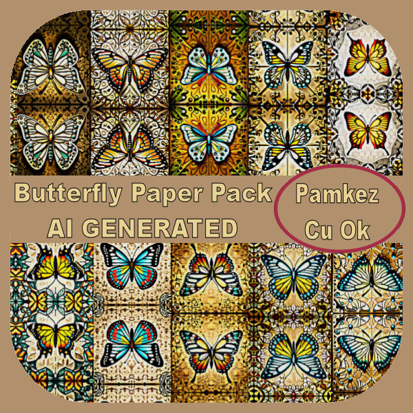 AI Butterfly Paper Pack - Click Image to Close