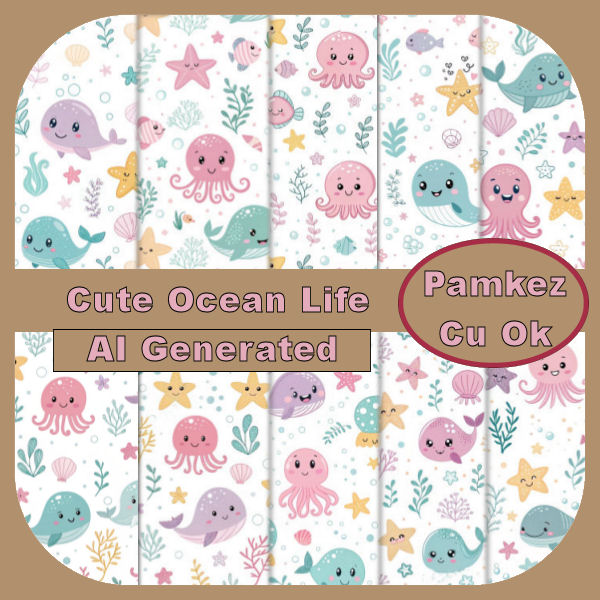 AI Cute Ocean Life Papers