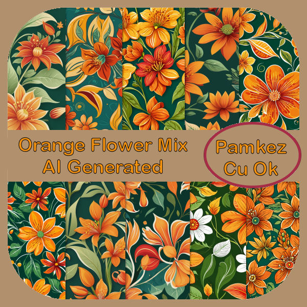 AI Orange Flower Mix - Click Image to Close
