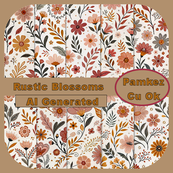 AI Rustic Blossoms