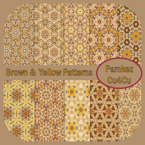 Brown & Yellow Patterned Papers