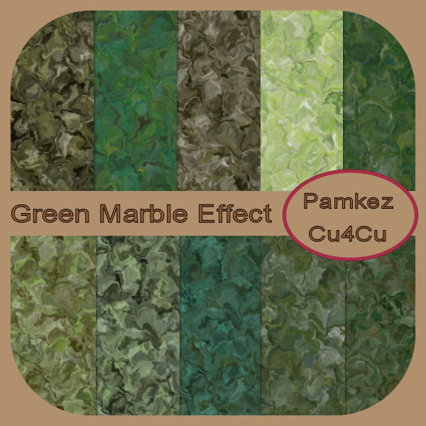 Green Marble Effect Papers - Click Image to Close