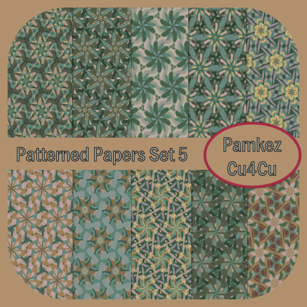 Patterned Papers Set 5 - Click Image to Close