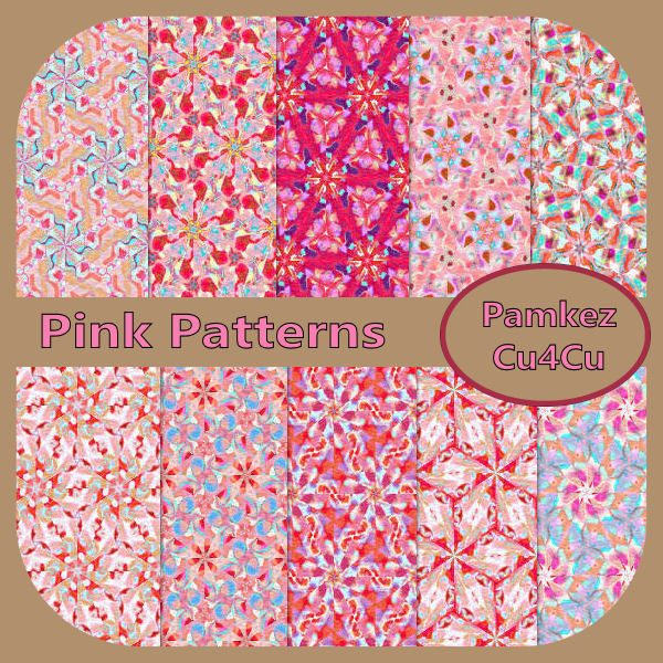 Pink Patterned Papers - Click Image to Close