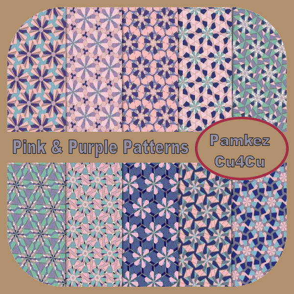 Pink & Purple Patterned Papers - Click Image to Close