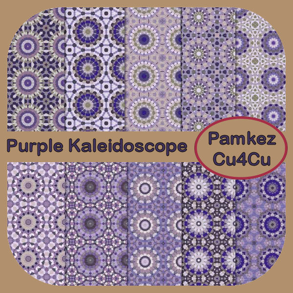 Purple Kaleidoscope Papers - Click Image to Close