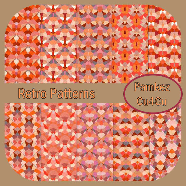 Retro Patterned Papers - Click Image to Close