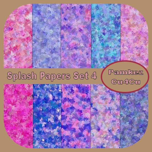 Splash Paper Pack Set 4 - Click Image to Close