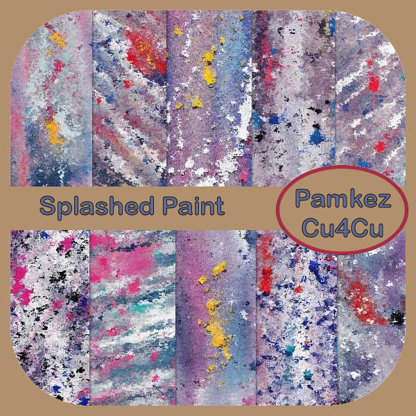 Splashed Paint Papers - Click Image to Close