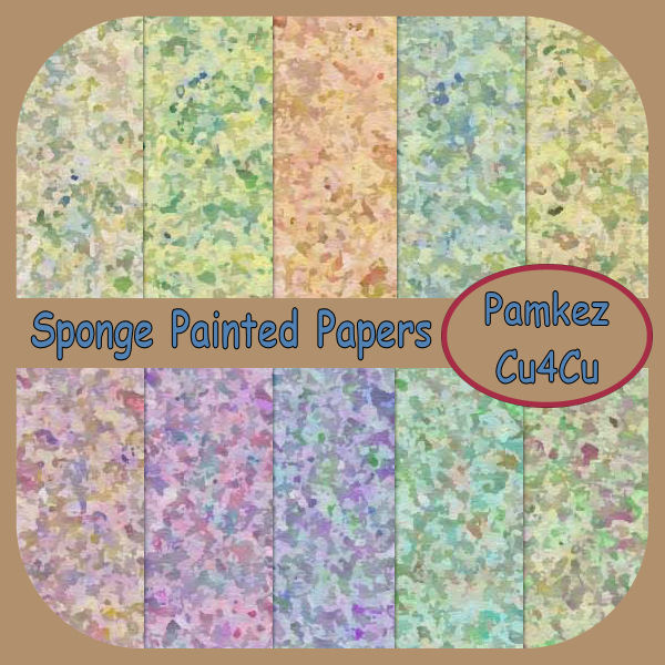 Sponge Painted Papers