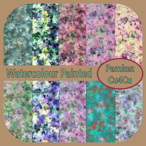 Watercolour Painted Papers