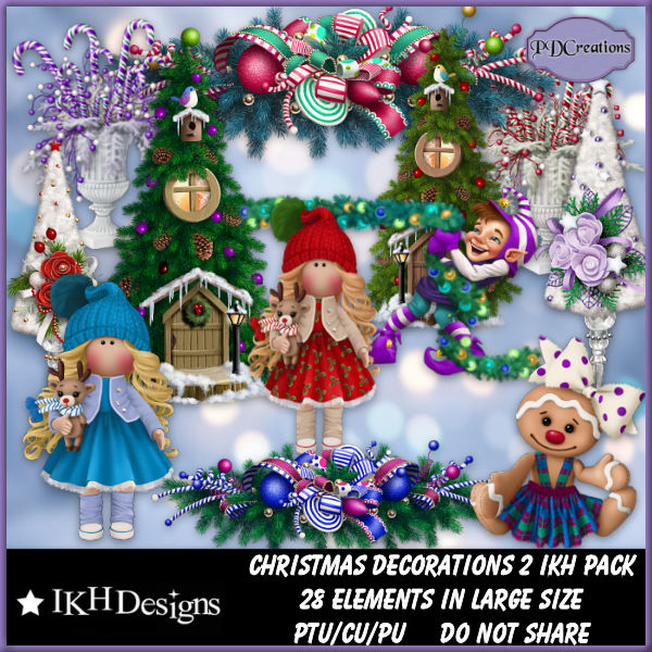 (image for) Christmas Decorations 2 IKH Pack