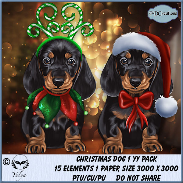 (image for) Christmas Dog 1 YY Pack