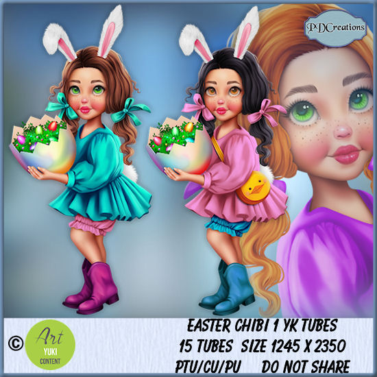 (image for) Easter Chibi 1 YK Tubes