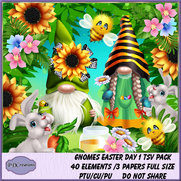 (image for) Gnomes Easter Day 1 TSV Pack