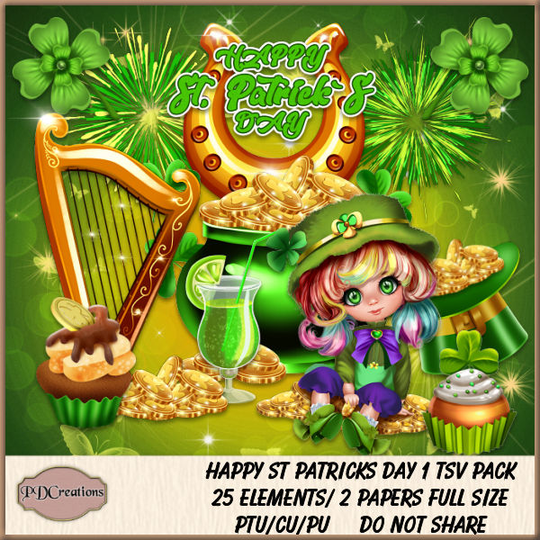 (image for) Happy St Patricks Day 1 TSV Pack
