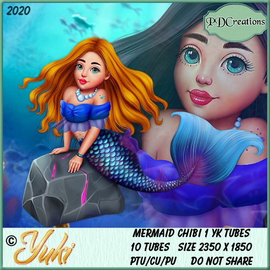 (image for) Mermaid Chibi 1 YK Tubes