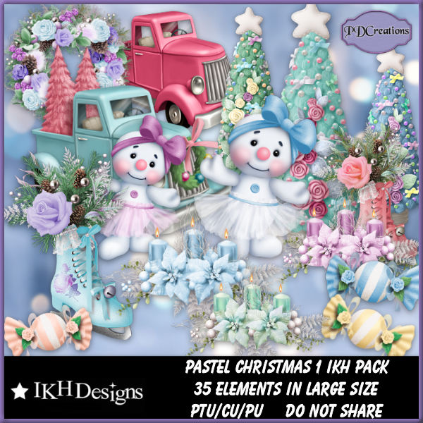 (image for) Pastel Christmas 1 IKH Pack