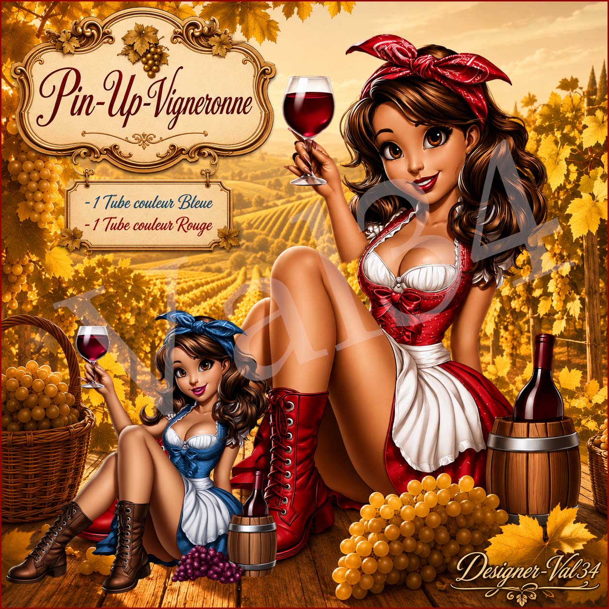 (image for) Designer-Val34-PinUp-Vigneronne