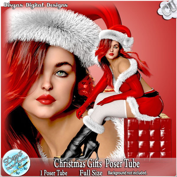 (image for) CHRISTMAS GIFTS POSER TUBE CU by Disyas