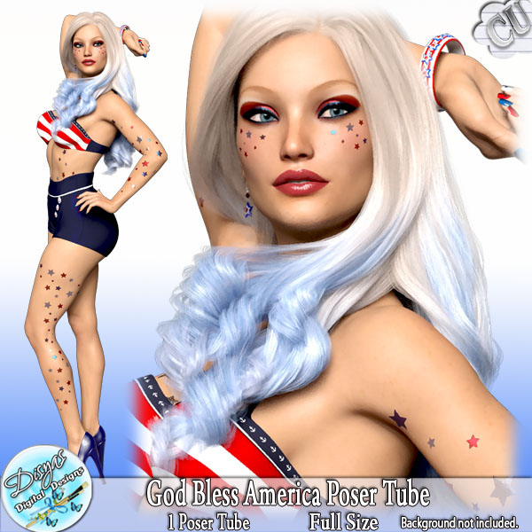 (image for) GOD BLESS AMERICA POSER TUBE PACK CU - FS by Disyas