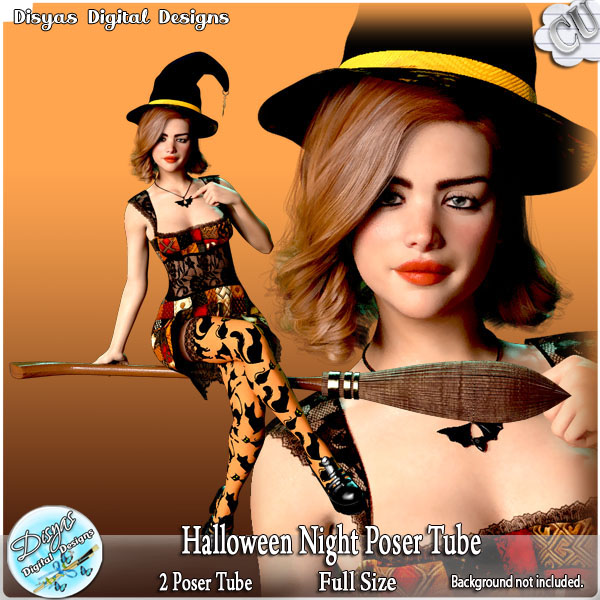 (image for) HALLOWEEN NIGHT POSER TUBE CU by Disyas