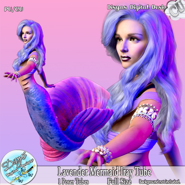 (image for) LAVENDER MERMAID IRAY TUBE CU - FS by Disyas