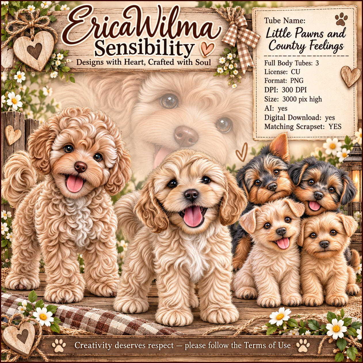(image for) WEEKFREEBIE!! EW AI Little Paws and Country Love Tubeset 2026